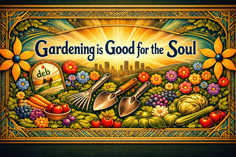 Gardening is Good for the Soul - Debra Regan Community Garden banner